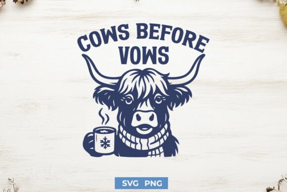 Cows Before Vows Christmas Funny SVG PNG Review