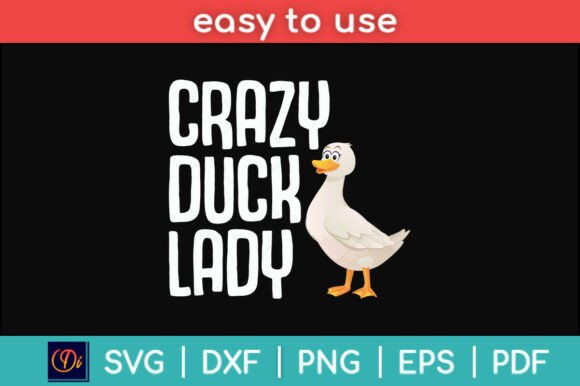 Crazy Duck Lady Duck Lover Funny Svg Png Review