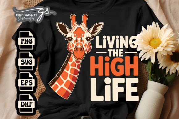 Giraffe Living the High Life Funny SVG Review