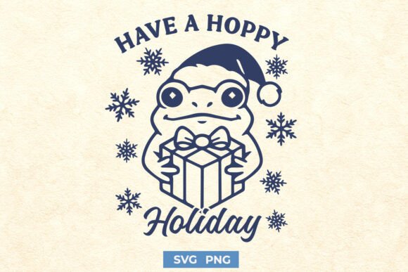 Have a Hoppy Holiday Frog Funny SVG PNG Review