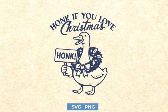 Honk if You Love Christmas Funny SVG PNG Review