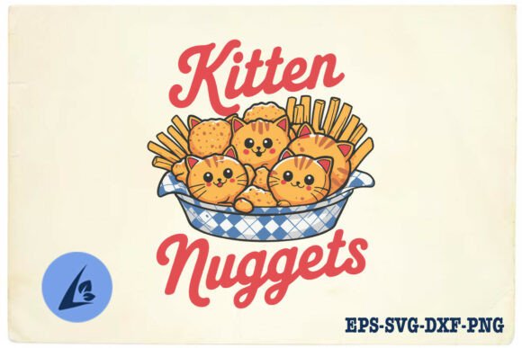 Kitten Nuggets Chicken Cat Funny SVG Review