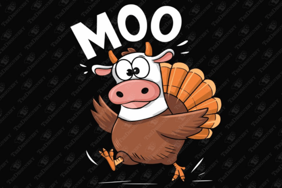 Review: Funny Turkey Cow Moo Thanksgiving Humor Design