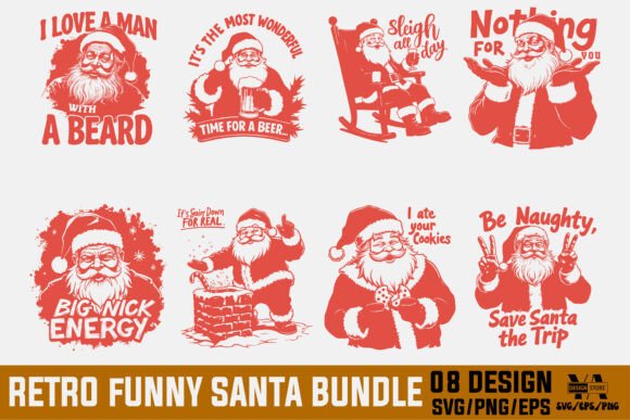 Review: Retro Funny Santa Christmas SVG Bundle